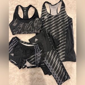 Adidas women’s workout/running set. Size small